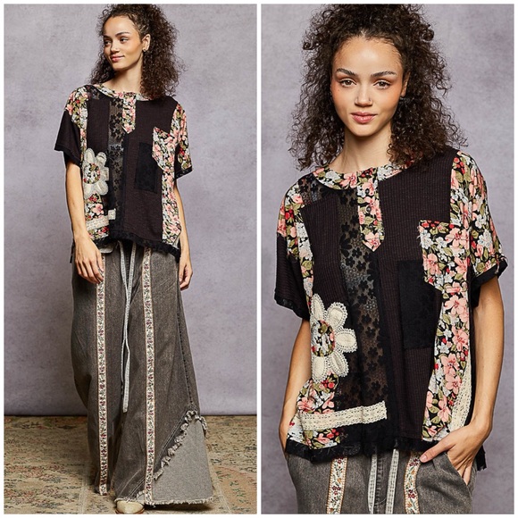 Floral Patchwork Top - Picture 1 of 4